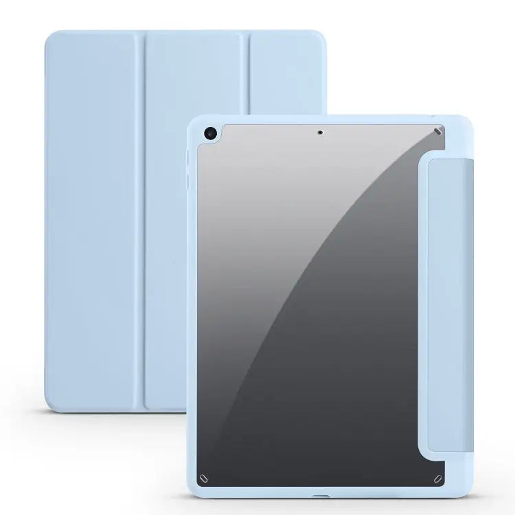 Acrylic 3-folding Smart Leather Tablet Case For iPad 9.7 2018/2017 For iPad 10.2 2021/2020/2019 For iPad Air