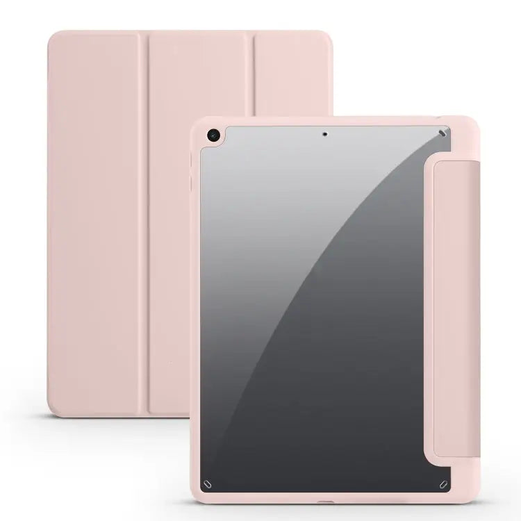 Acrylic 3-folding Smart Leather Tablet Case For iPad 9.7 2018/2017 For iPad 10.2 2021/2020/2019 For iPad Air