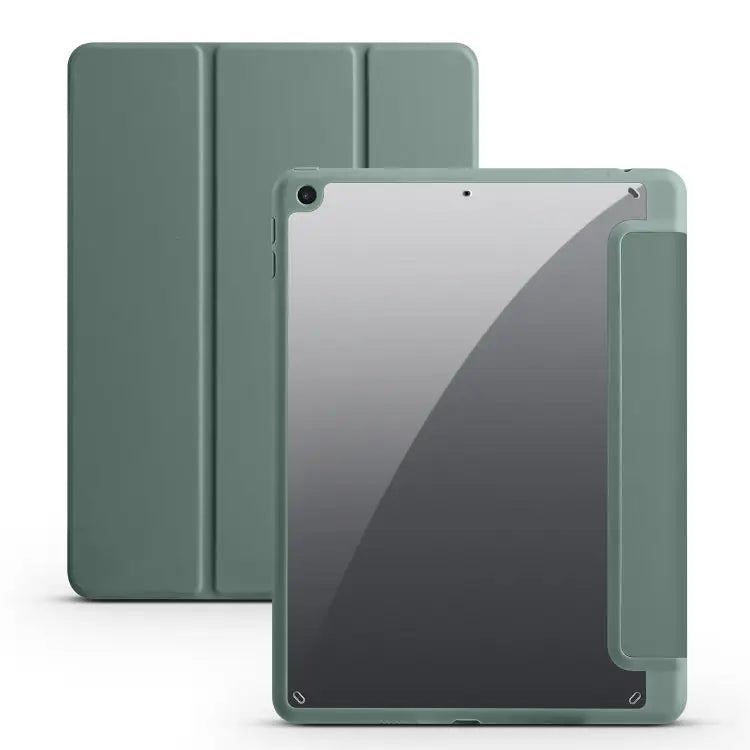 Acrylic 3-folding Smart Leather Tablet Case For iPad 9.7 2018/2017 For iPad 10.2 2021/2020/2019 For iPad Air