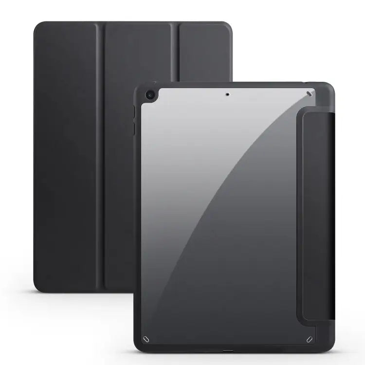 Acrylic 3-folding Smart Leather Tablet Case For iPad 9.7 2018/2017 For iPad 10.2 2021/2020/2019 For iPad Air