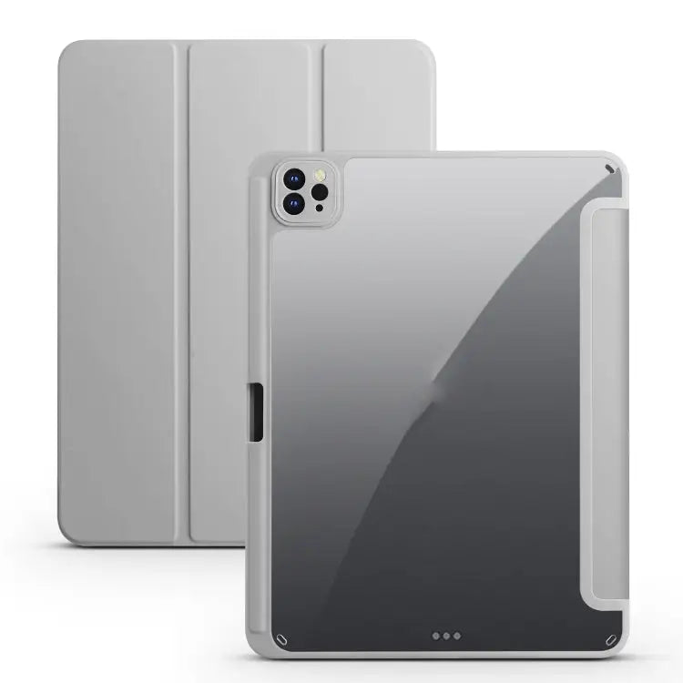 Acrylic 3-folding Smart Leather Tablet Case For iPad 9.7 2018/2017 For iPad 10.2 2021/2020/2019 For iPad Air