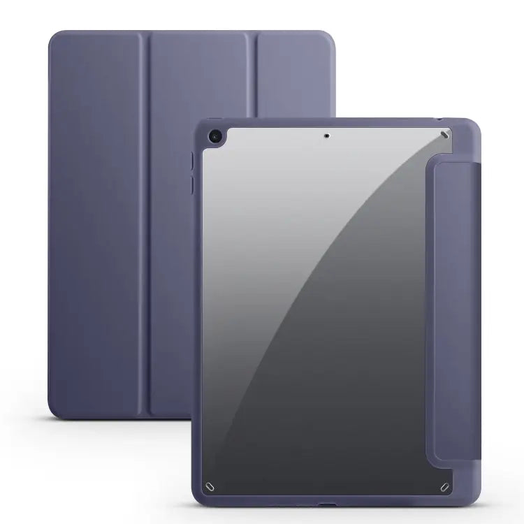 Acrylic 3-folding Smart Leather Tablet Case For iPad 9.7 2018/2017 For iPad 10.2 2021/2020/2019 For iPad Air