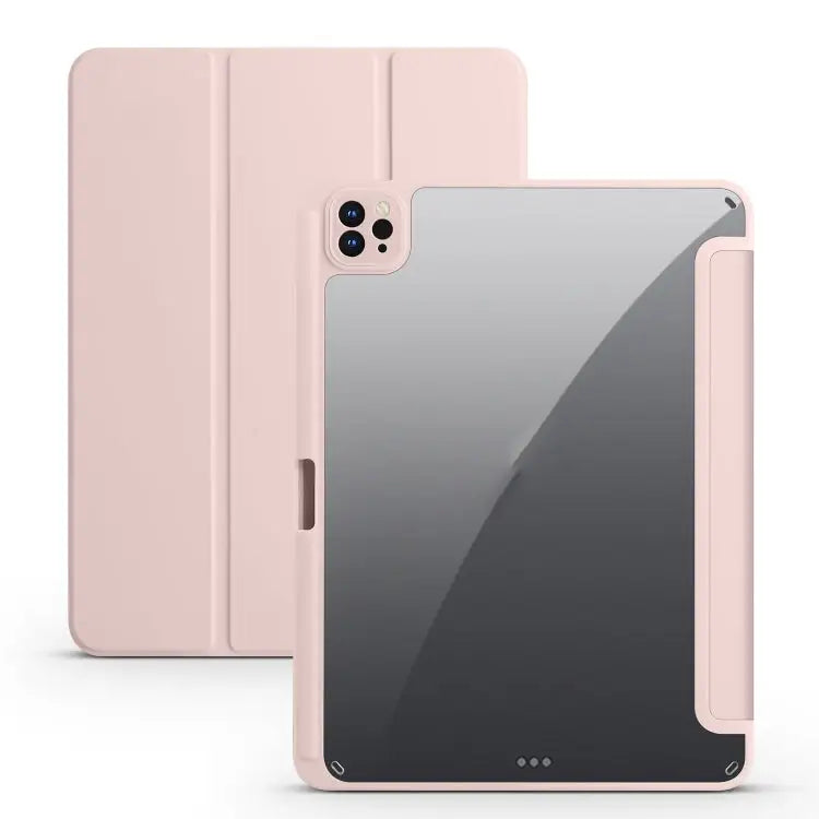 Acrylic 3-folding Smart Leather Tablet Case For iPad 9.7 2018/2017 For iPad 10.2 2021/2020/2019 For iPad Air