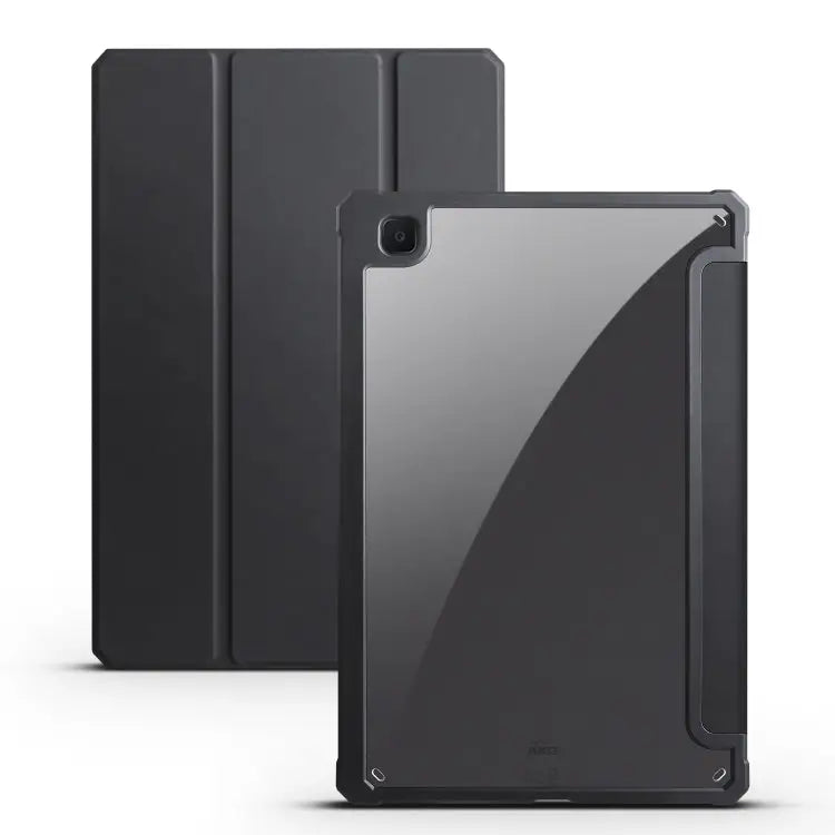 Acrylic 3-folding Smart Leather Tablet Case For iPad Air 13 2024 / Pro 12.9 2022 / 2021/2020/2018 For Samsung Galaxy