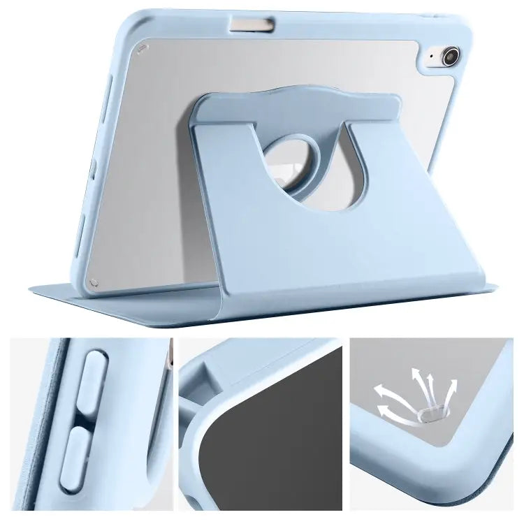 Acrylic 360 Degree Rotation Holder Tablet Leather Case For iPad 10th Gen 10.9 2022 For iPad 10.2 2022 / 2021 / 2020