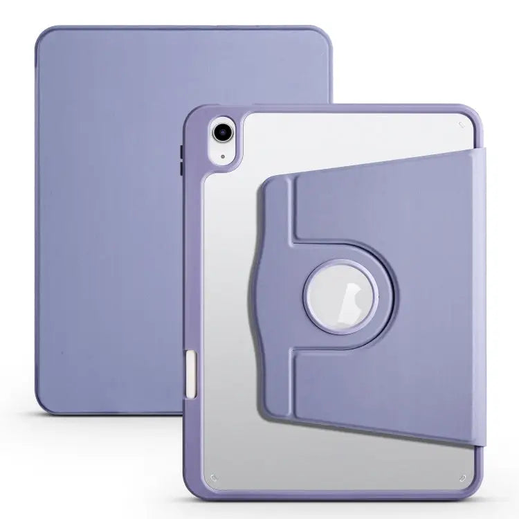 Acrylic 360 Degree Rotation Holder Tablet Leather Case For iPad 10th Gen 10.9 2022 For iPad 10.2 2022 / 2021 / 2020