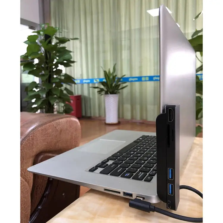 AD-065 6 in 1 USB-C / Type-C to 4K HDMI + SD / TF Card Slot + Type-C + 2 USB 3.0 Back Clip Style Multifunctional