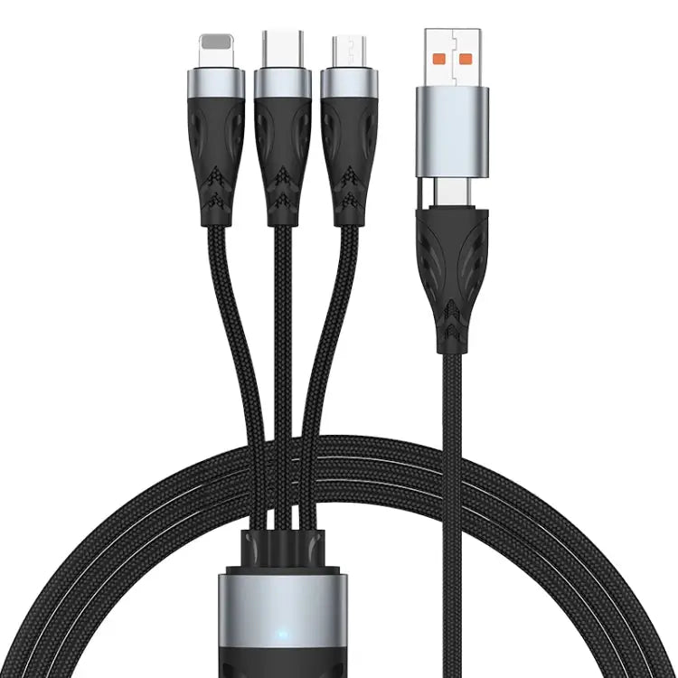 ADC-008 100W USB/Type-C to Type-C + 8 Pin + Micro USB Two to Three Fully Compatible Fast Charge Data Cable 1.2m 2m - 2m