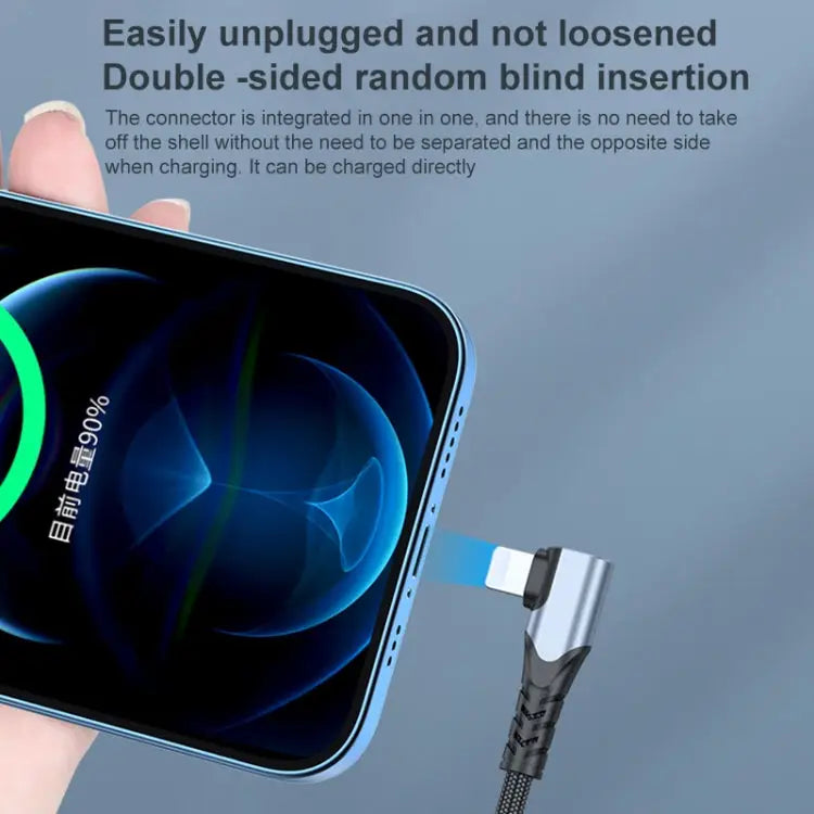 ADC-009 20W USB-C/Type-C to 8 Pin Double Elbow Data Cable 0.4m 1m 2m - Apple Accessories