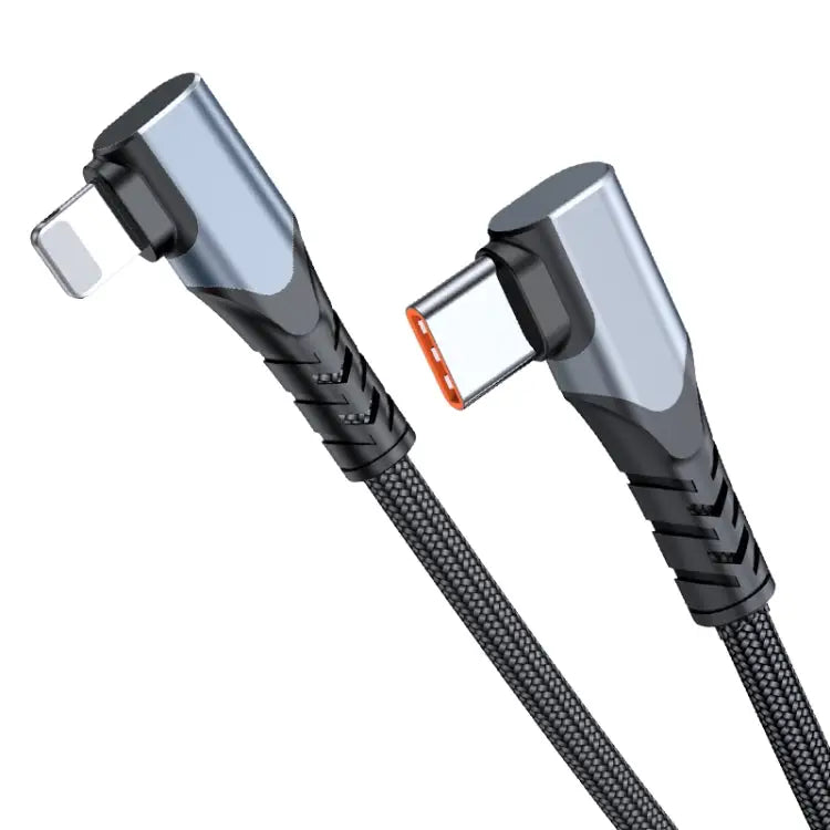 ADC-009 20W USB-C/Type-C to 8 Pin Double Elbow Data Cable 0.4m 1m 2m - Apple Accessories