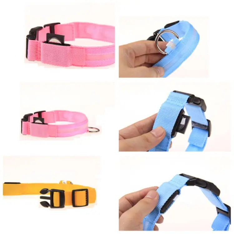 Adjustable 3-Mode LED Flashing Dog Collar Size: S Size: S Size: M Size: L Size: XL