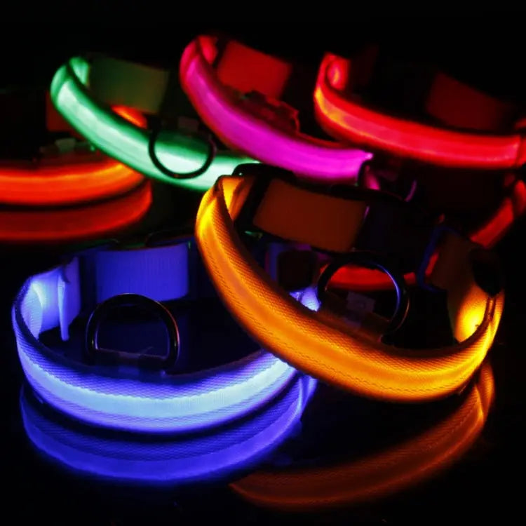 Adjustable 3-Mode LED Flashing Dog Collar Size: S Size: S Size: M Size: L Size: XL