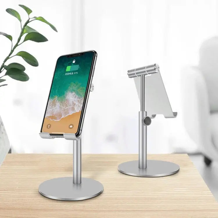 Adjustable Aluminum Alloy Cell Phone Tablet Holder Desk Stand Mount - Rose Gold