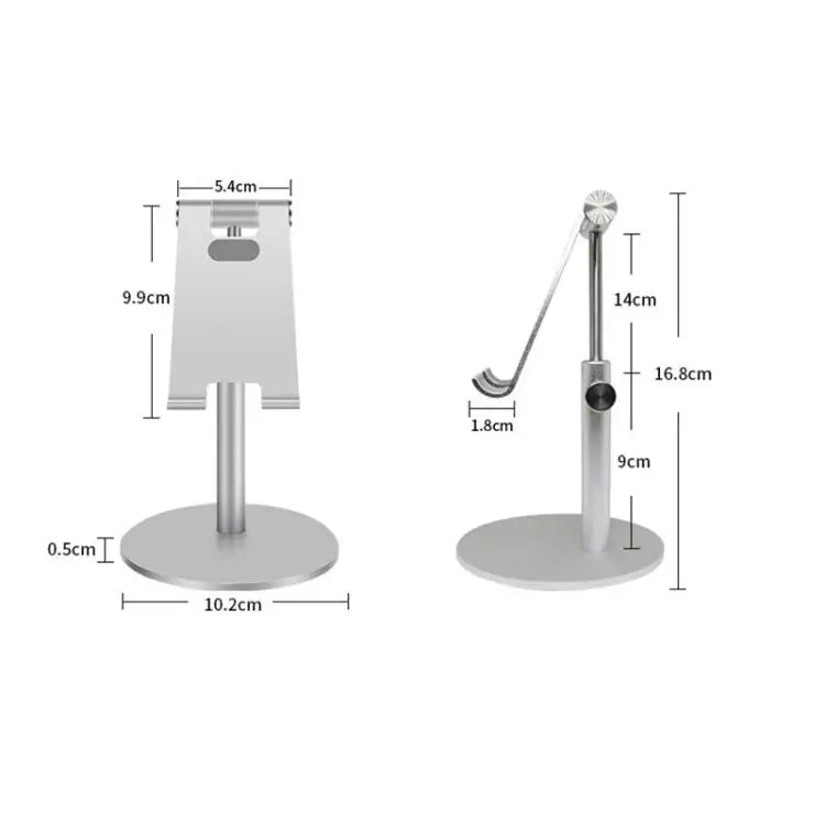 Adjustable Aluminum Alloy Cell Phone Tablet Holder Desk Stand Mount - Rose Gold