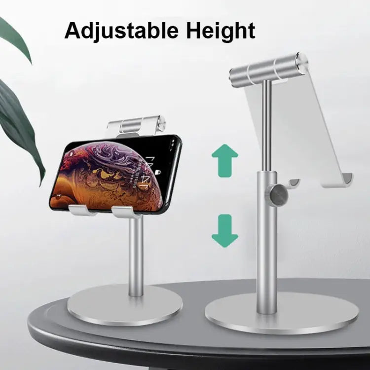 Adjustable Aluminum Alloy Cell Phone Tablet Holder Desk Stand Mount - Rose Gold