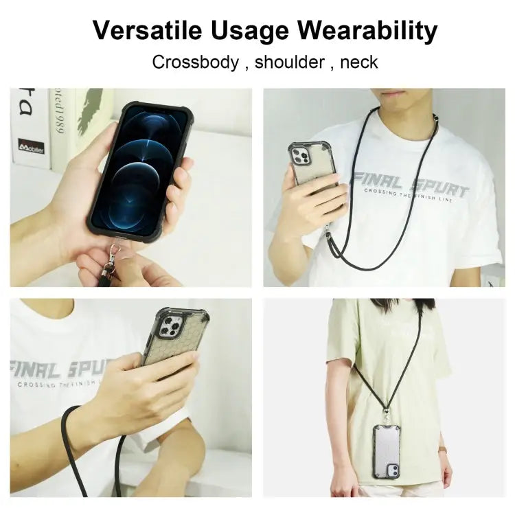 Adjustable Detachable Neck Lanyard for All Phones Case - Black - Apple Accessories