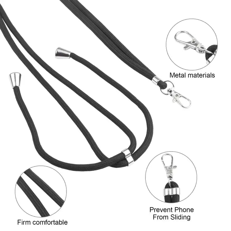 Adjustable Detachable Neck Lanyard for All Phones Case - Black - Apple Accessories