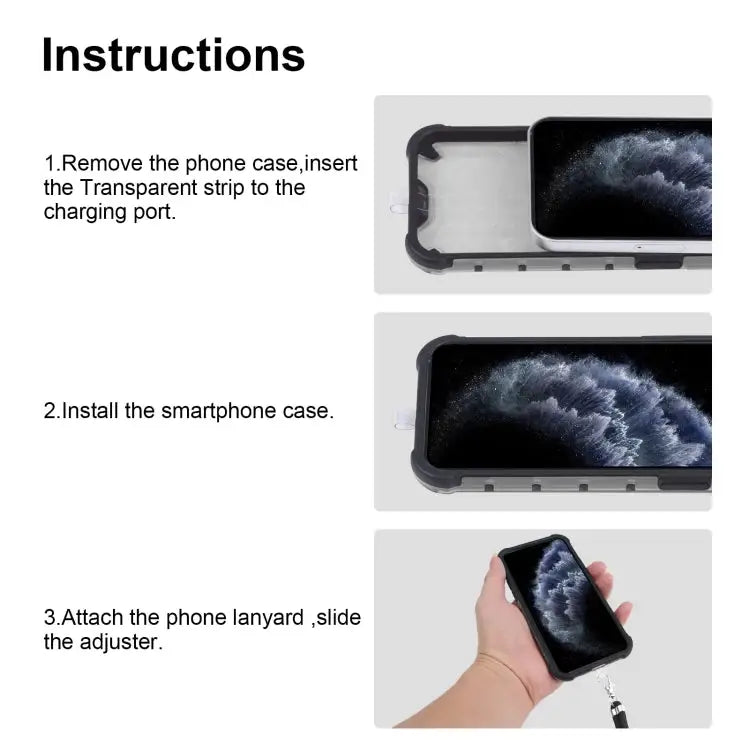 Adjustable Detachable Neck Lanyard for All Phones Case - Black - Apple Accessories