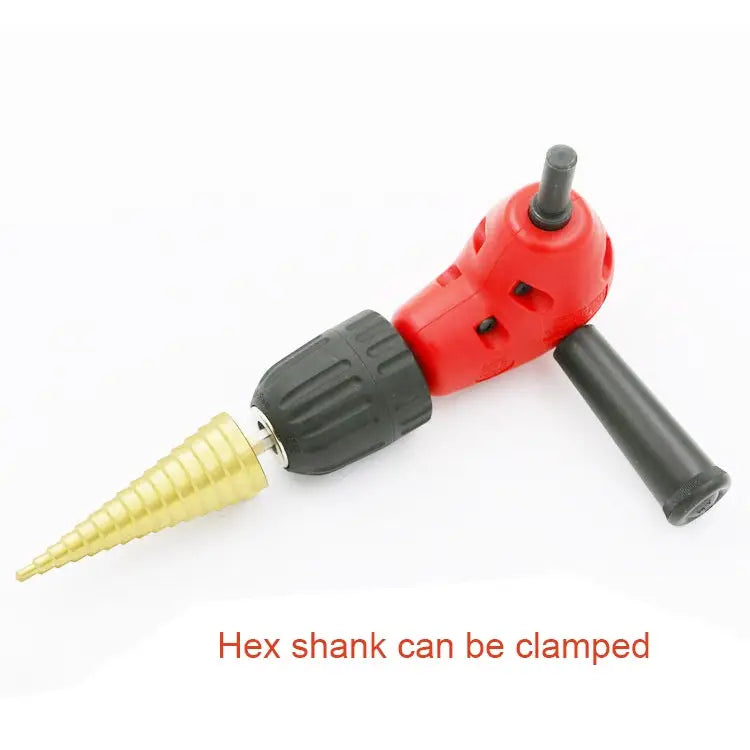 Adjustable Switching Head Right Angle Drill Gripping with Triangular Handle Circular Handle and Hex Shank Circular