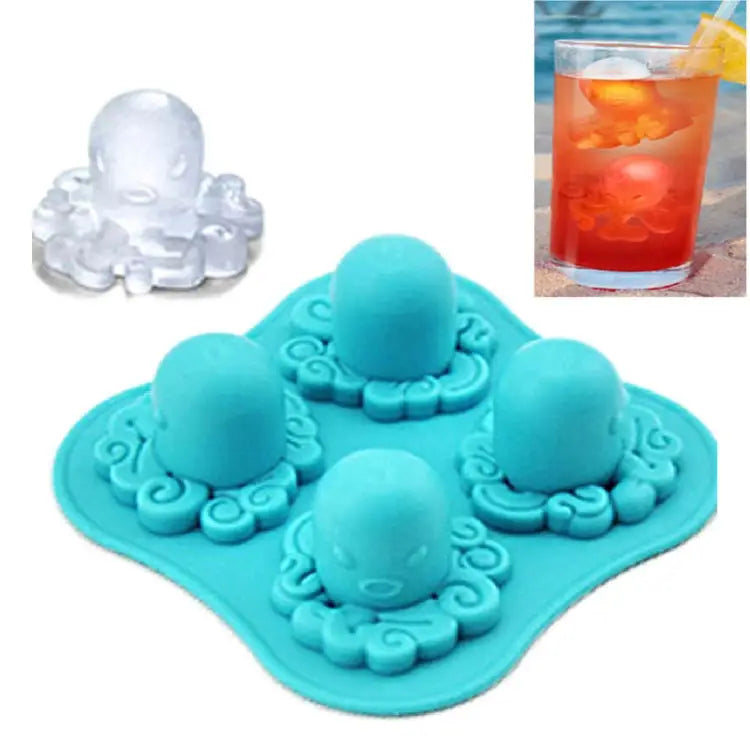 Adorable Octopus Mold Silicone Ice Cube Tools Ice Cream Cube Tray / Ice Mold Octopus Shape - Octopus Shape