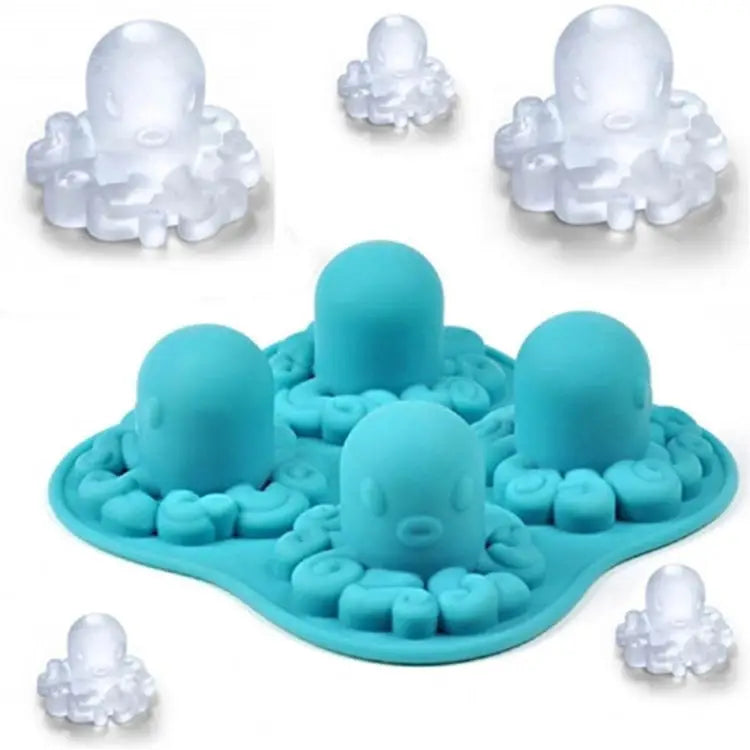 Adorable Octopus Mold Silicone Ice Cube Tools Ice Cream Cube Tray / Ice Mold Octopus Shape - Octopus Shape
