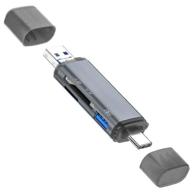 ADS-306 U-Disk Data Transfer Adapter USB / 8 Pin / Type-C Plug SD TF Card Reader ADS-306 - ADS-306 - Apple Accessories