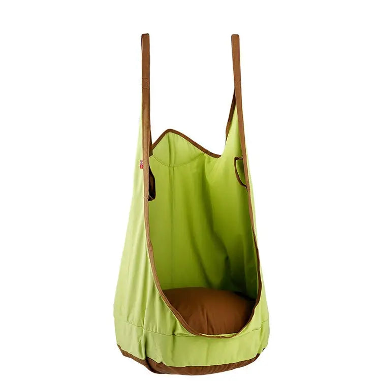 Adult and Children All-cotton Canvas Swing Outdoor Sports Toys Hanging Hammock Size: 55*75*145cm Random Color Delivery
