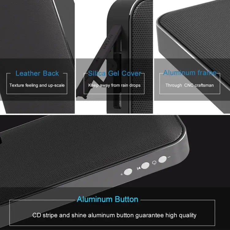AEC BT-205 Portable Wireless Bluetooth Speaker Stereo Music Loudspeaker Built-in Microphone Support TF Card - Apple