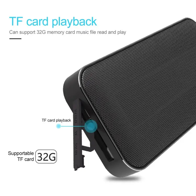 AEC BT-205 Portable Wireless Bluetooth Speaker Stereo Music Loudspeaker Built-in Microphone Support TF Card - Apple