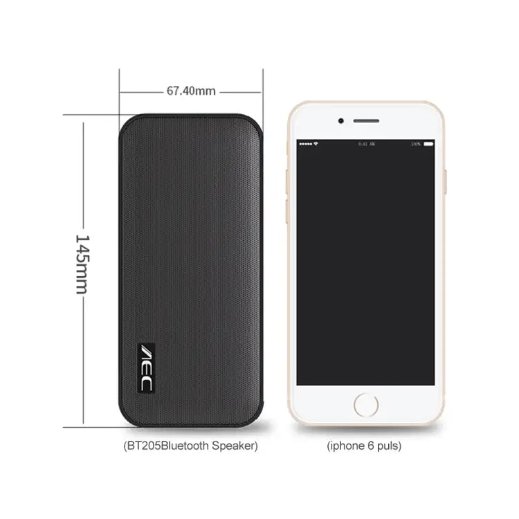 AEC BT-205 Portable Wireless Bluetooth Speaker Stereo Music Loudspeaker Built-in Microphone Support TF Card - Apple