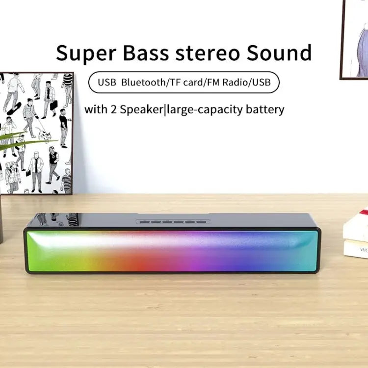 AEC BT601 RGB Light HiFi Soundbar Bluetooth Speaker Home Theater BT601 - BT601