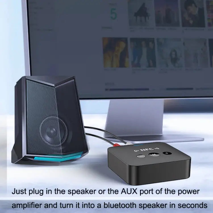 AFK-A10 NFC Bluetooth Receiver Transmitter AUX Car Speaker Receiver - Apple Accessories