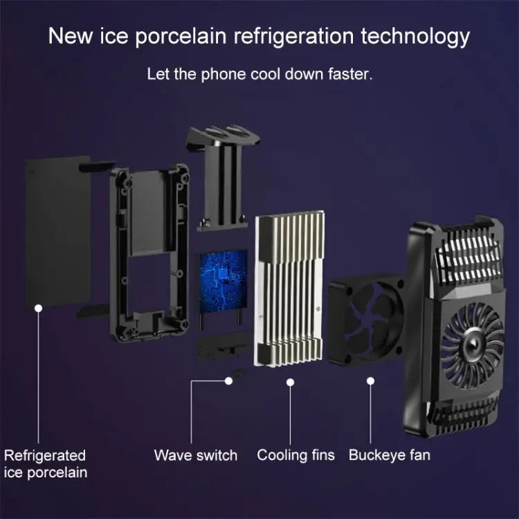 AH-101 Semiconductor Mobile Phone Cooling Bracket - Silver