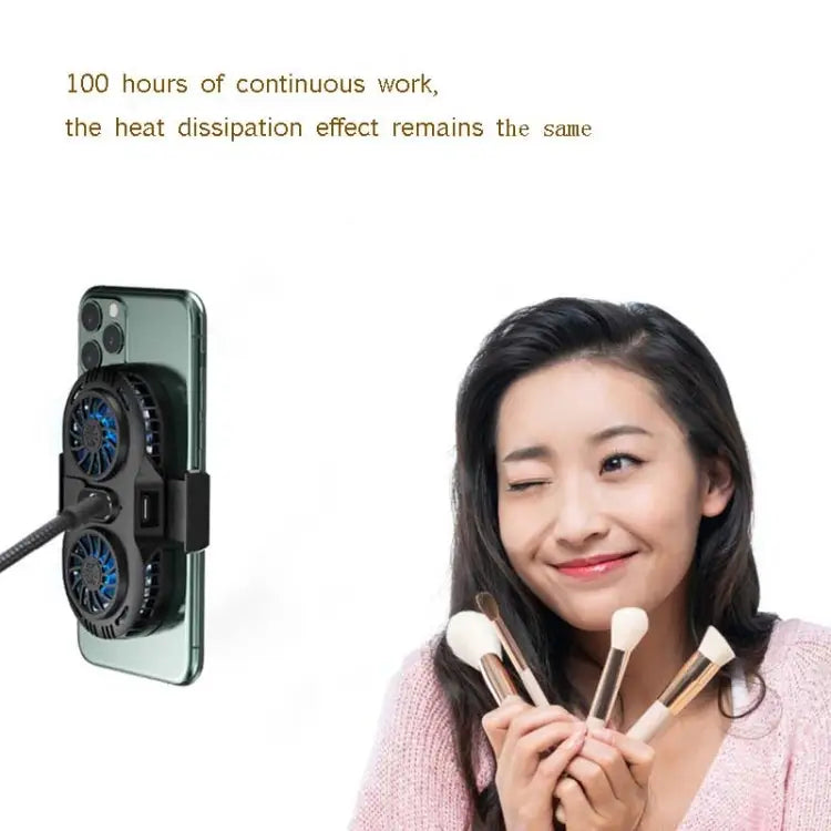 AH-102 Type-C / USB-C + USB Interface Dual Cooling And Fast Cooling Mobile Phone Radiator for 4-6.5 inch Mobile Phones