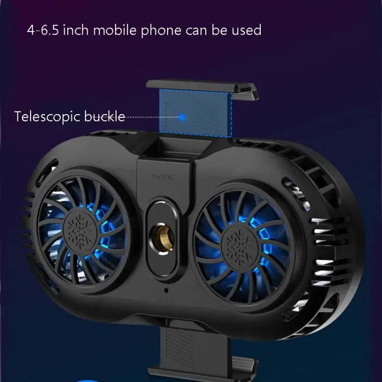 AH-102 Type-C / USB-C + USB Interface Dual Cooling And Fast Cooling Mobile Phone Radiator for 4-6.5 inch Mobile Phones