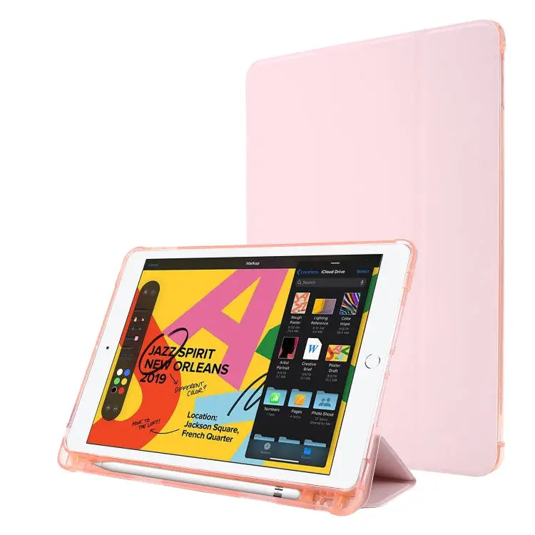 Airbag Horizontal Flip Leather Case with Three-fold Holder & Pen Holder For iPad 10.2 2021 / 2020 / 2019 For iPad Mini