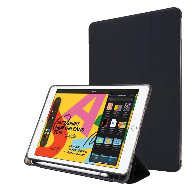 Airbag Horizontal Flip Leather Case with Three-fold Holder & Pen Holder For iPad 10.2 2021 / 2020 / 2019 For iPad Mini