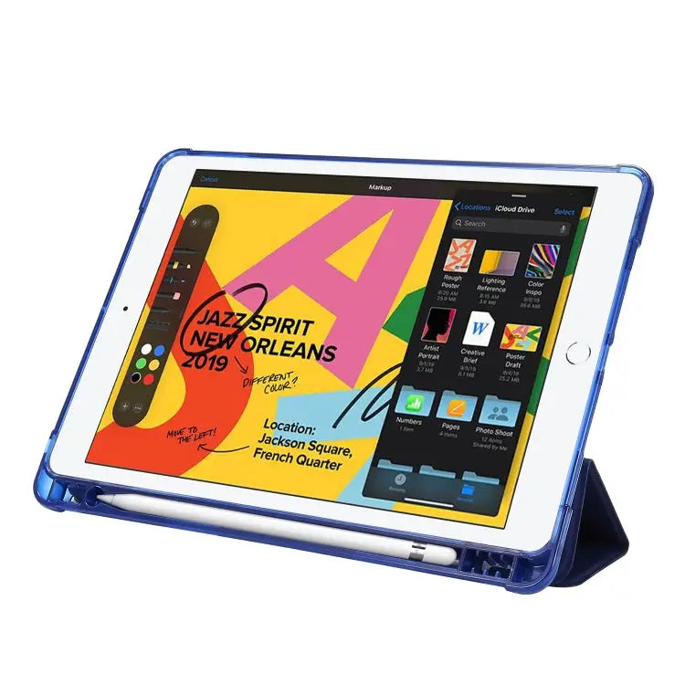 Airbag Horizontal Flip Leather Case with Three-fold Holder & Pen Holder For iPad 10.2 2021 / 2020 / 2019 For iPad Mini