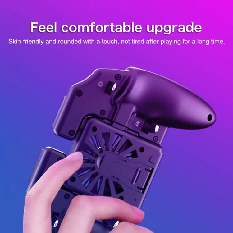 AK77 1200mAh Battery Edition Six-finger Linkage Multi-function Mobile Phone Gamepad with Bracket Suitable for 4.7-6.5