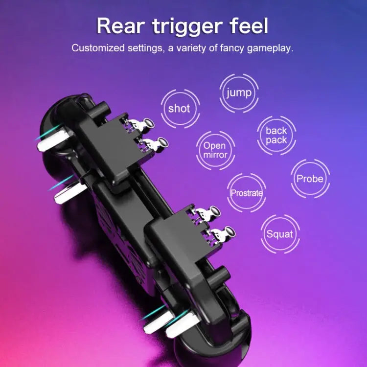 AK77 1200mAh Battery Edition Six-finger Linkage Multi-function Mobile Phone Gamepad with Bracket Suitable for 4.7-6.5