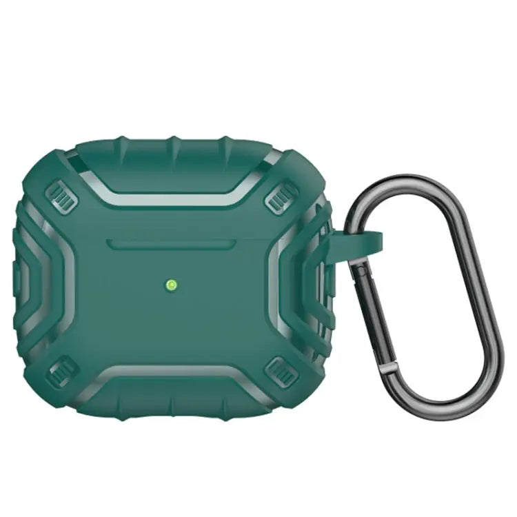 Alien TPU Anti-fall Earphone Protective Case with Hook For AirPods 3 - Green - Apple Accessories