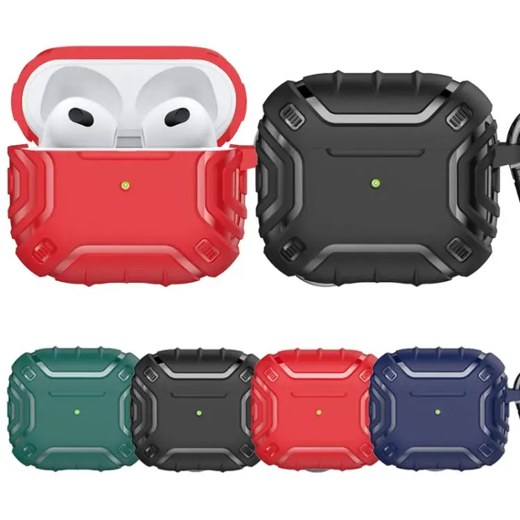 Alien TPU Anti-fall Earphone Protective Case with Hook For AirPods 3 - Green - Apple Accessories