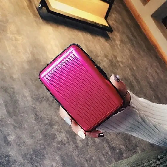 Aluminum Alloy and High Quality ABS Resin Name Card Case Anti-magnetic Bank Card Case Random Color Delivery