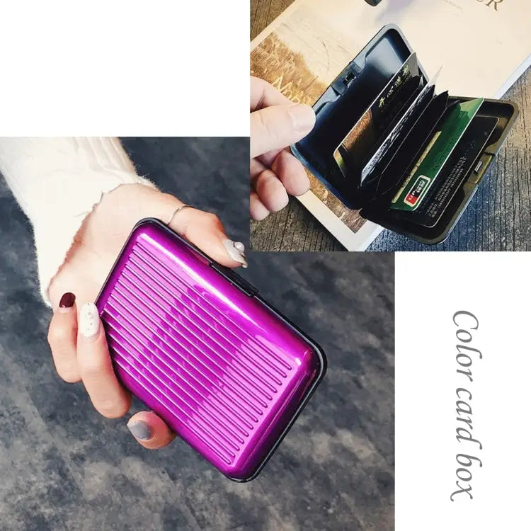Aluminum Alloy and High Quality ABS Resin Name Card Case Anti-magnetic Bank Card Case Random Color Delivery