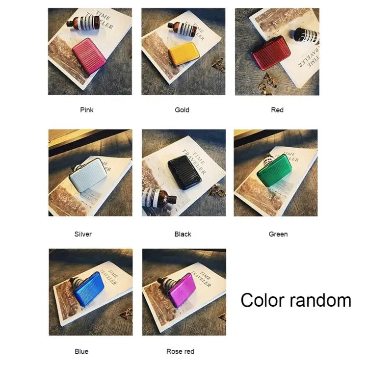 Aluminum Alloy and High Quality ABS Resin Name Card Case Anti-magnetic Bank Card Case Random Color Delivery