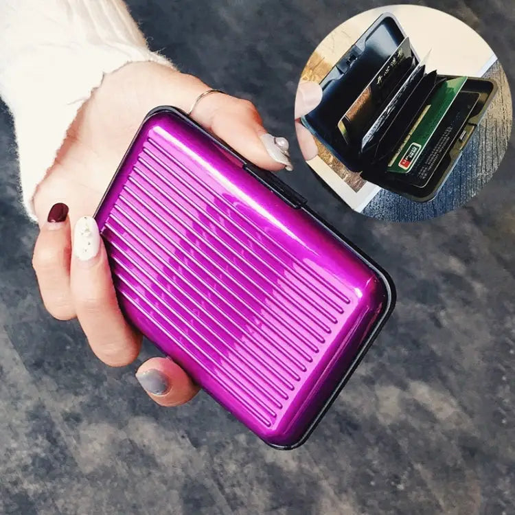 Aluminum Alloy and High Quality ABS Resin Name Card Case Anti-magnetic Bank Card Case Random Color Delivery