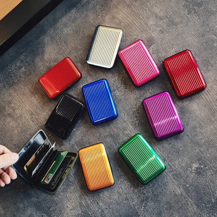 Aluminum Alloy and High Quality ABS Resin Name Card Case Anti-magnetic Bank Card Case Random Color Delivery