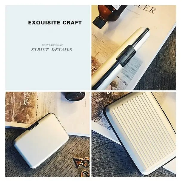 Aluminum Alloy and High Quality ABS Resin Name Card Case Anti-magnetic Bank Card Case Random Color Delivery