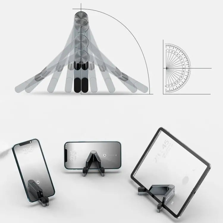 Aluminum Alloy Folding Mobile Phone Stand Tablet Computer Stand - Black