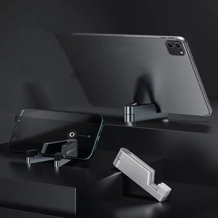 Aluminum Alloy Folding Mobile Phone Stand Tablet Computer Stand - Black